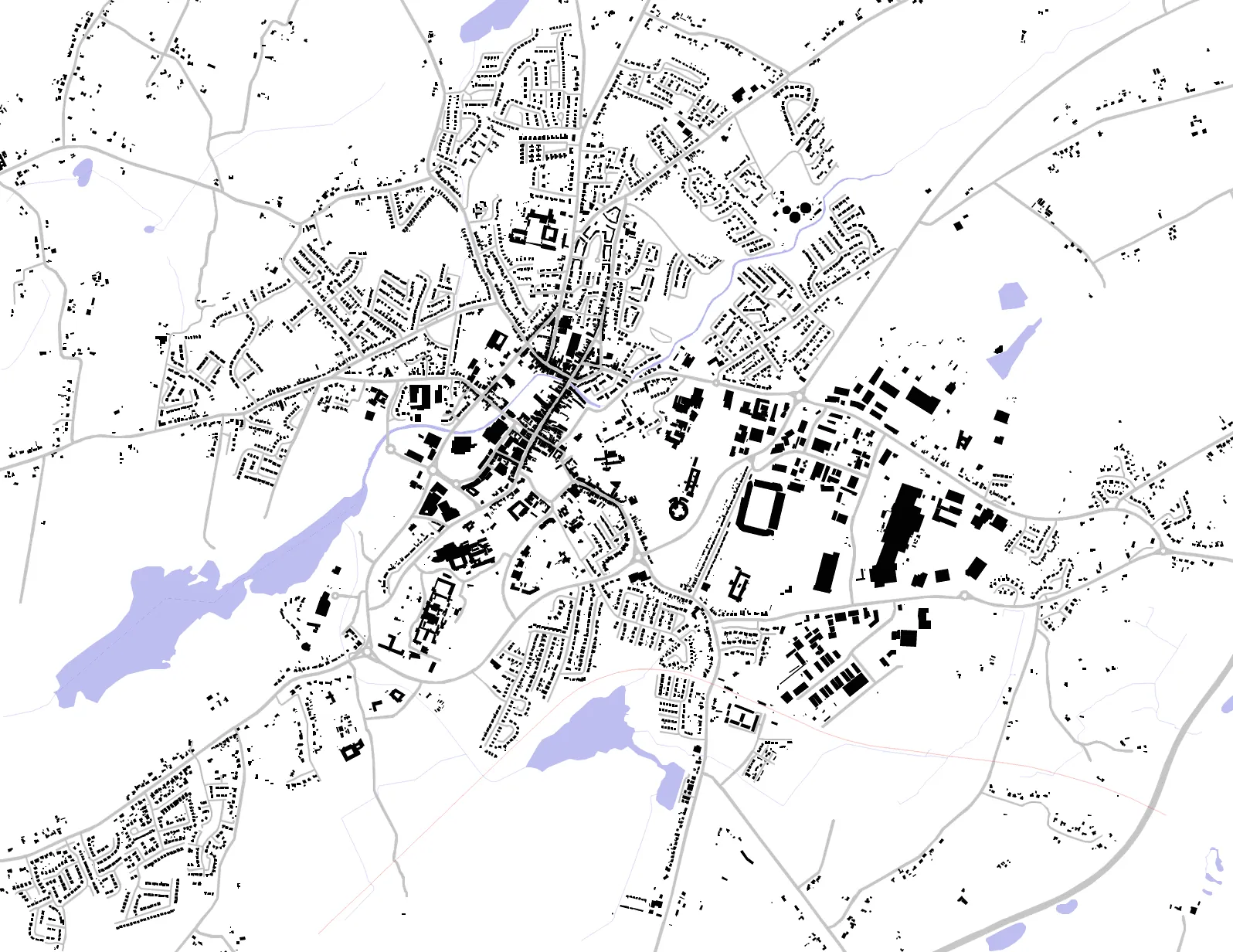 Castlebar figure ground plan