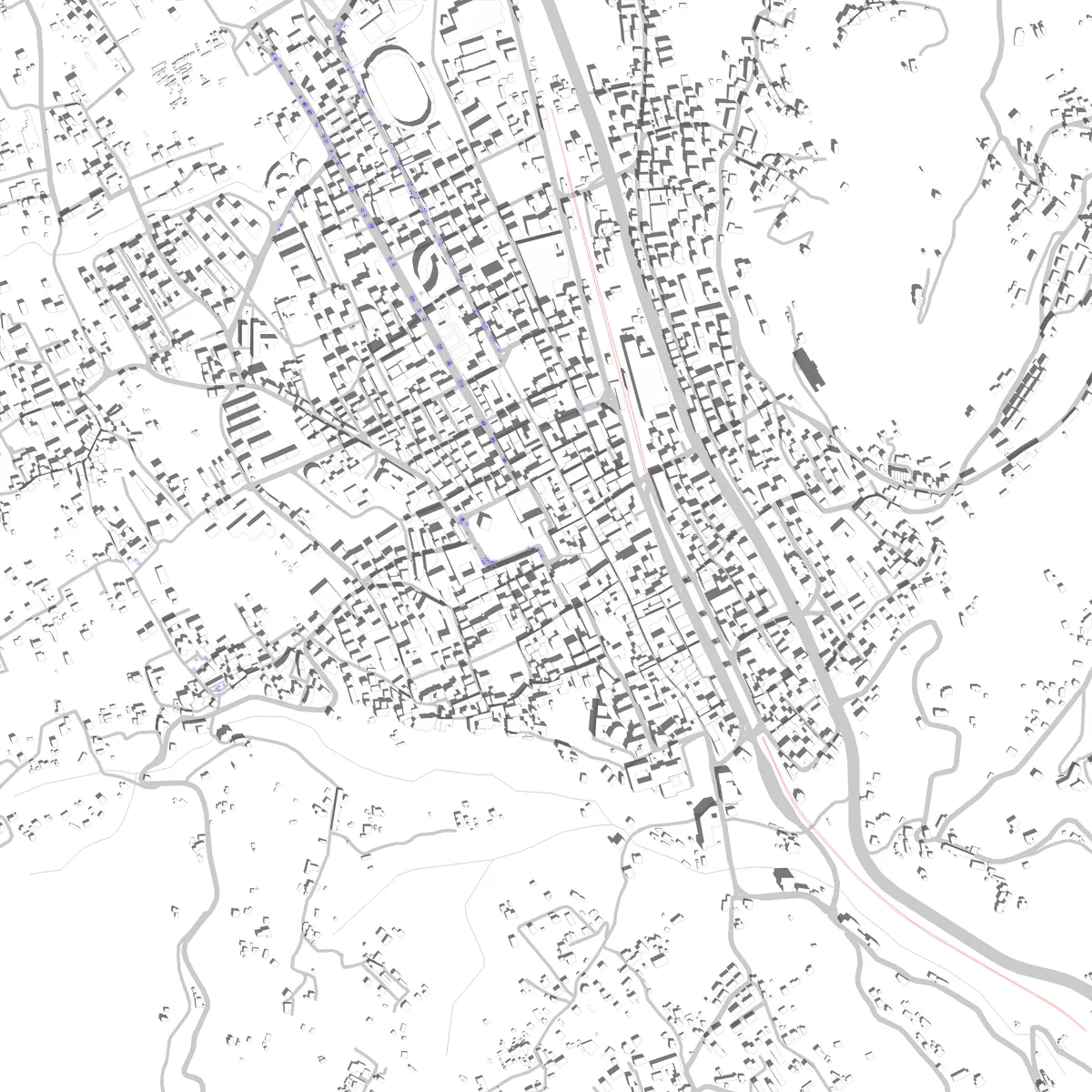 Cava de' Tirreni planimetria di sito (2,5 km)