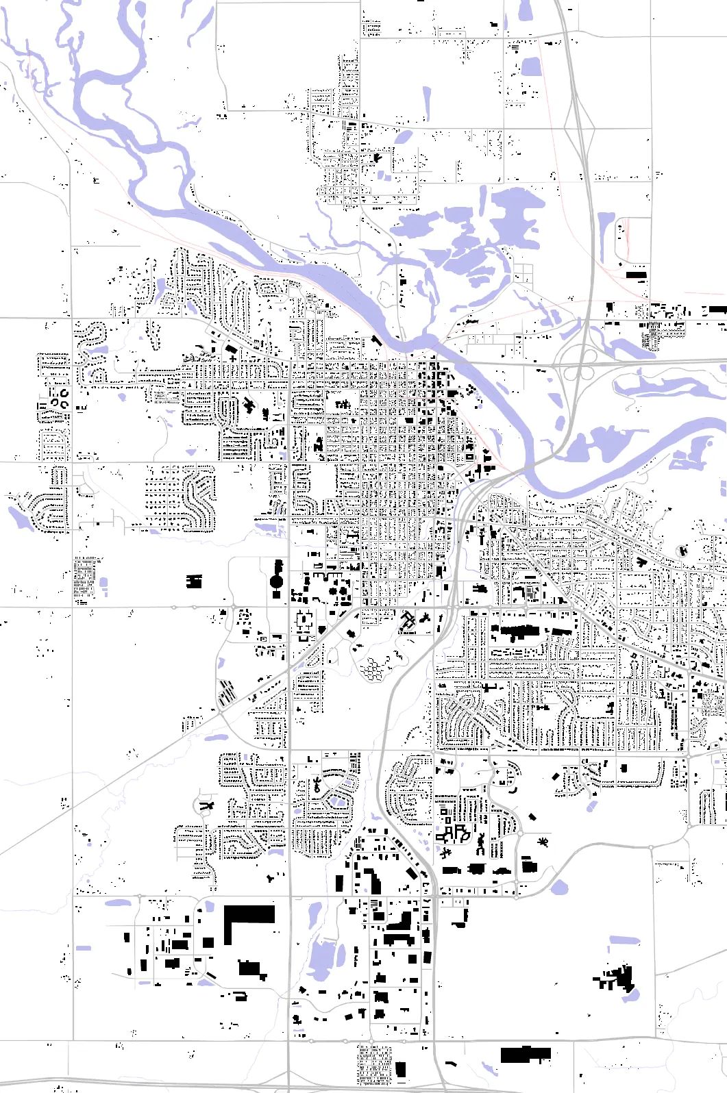 Cedar Falls Schwarzplan