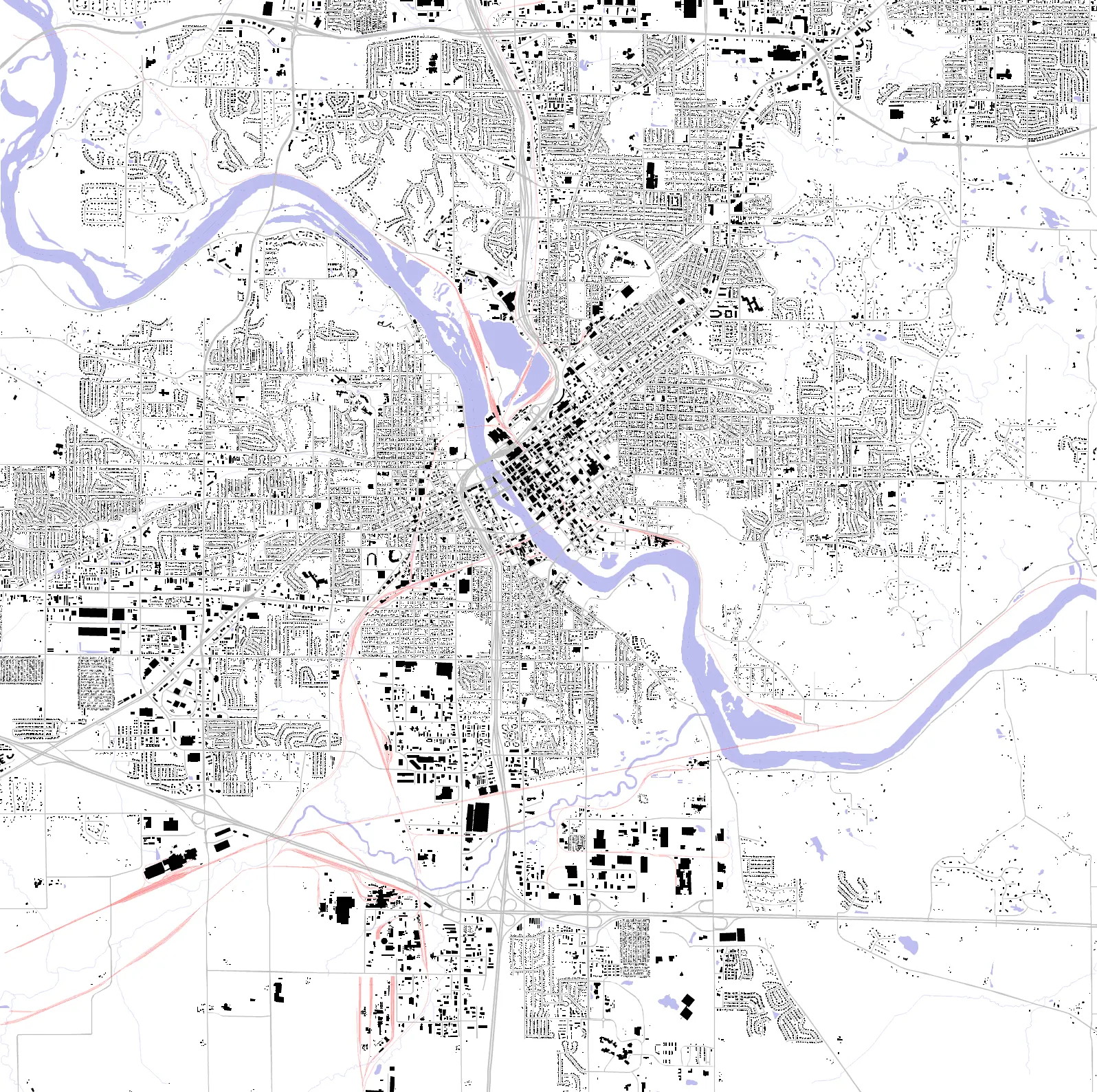 Cedar Rapids figure ground plan
