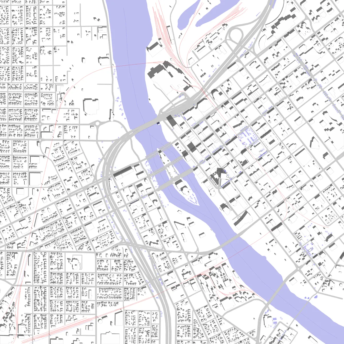 Cedar Rapids site plan (2.5 km)