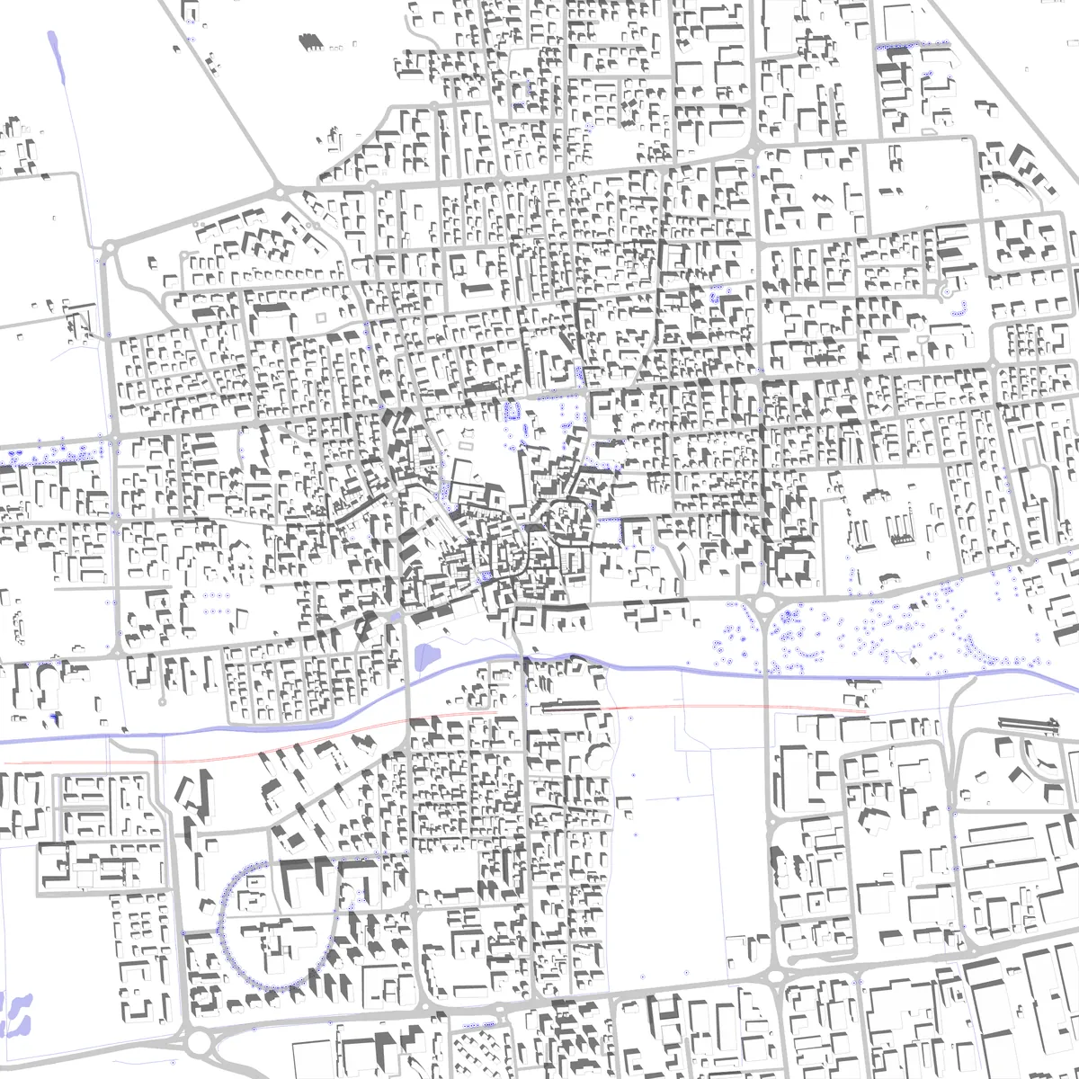 Cernusco sul Naviglio site plan (2.5 km)
