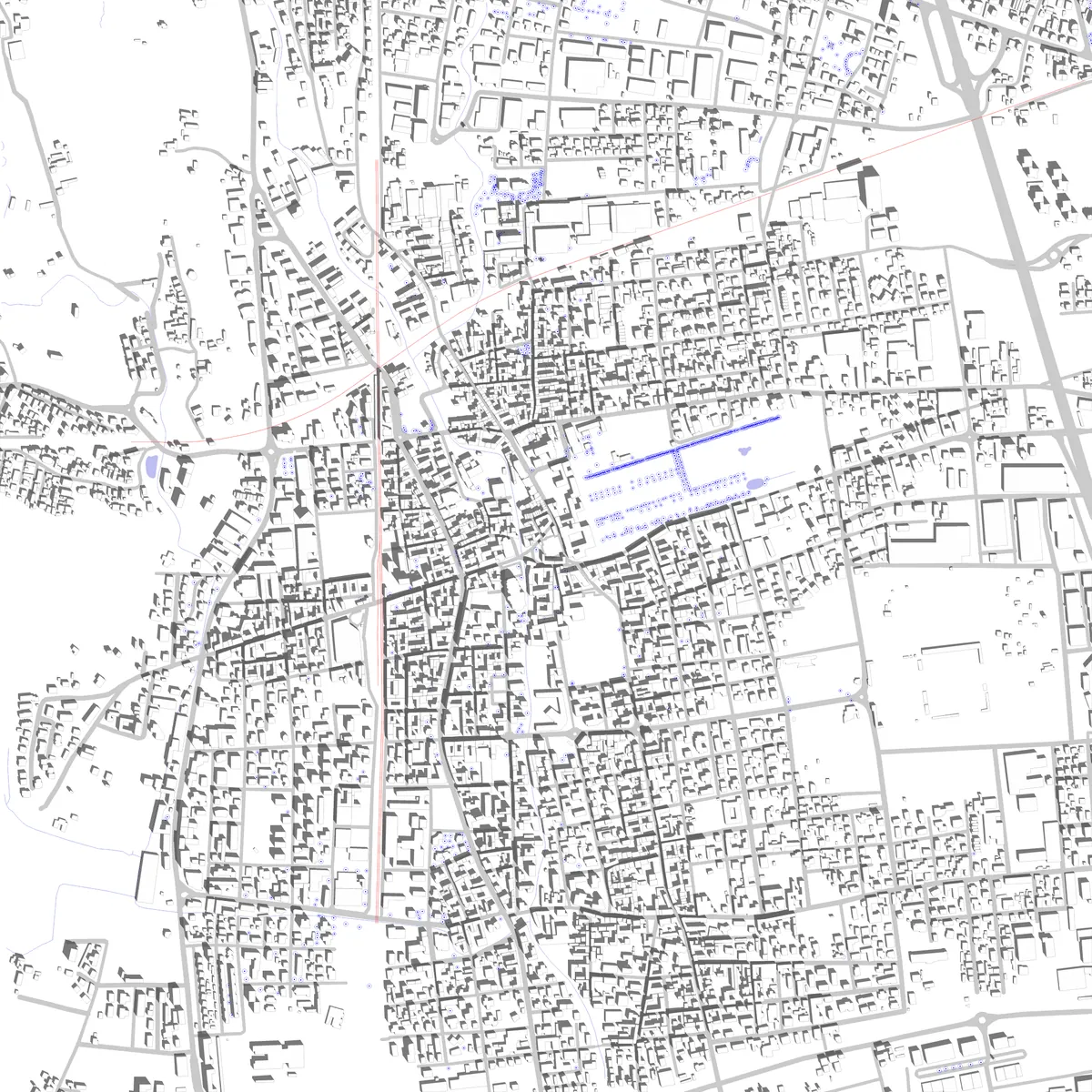 Cesano Maderno planimetria di sito (2.5 km)