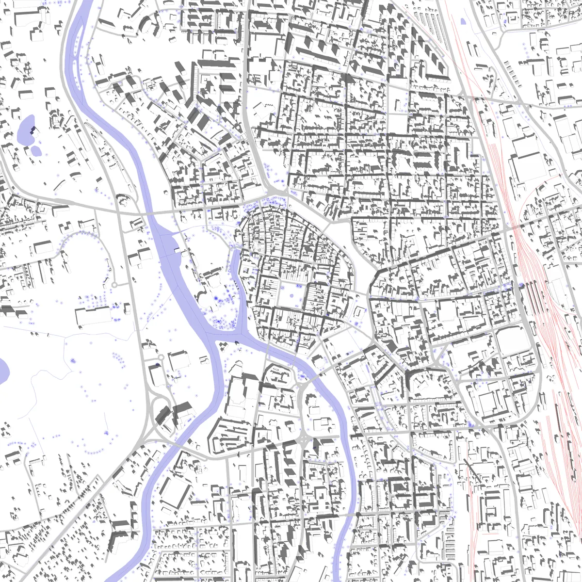 České Budějovice Lageplan (2,5 km)