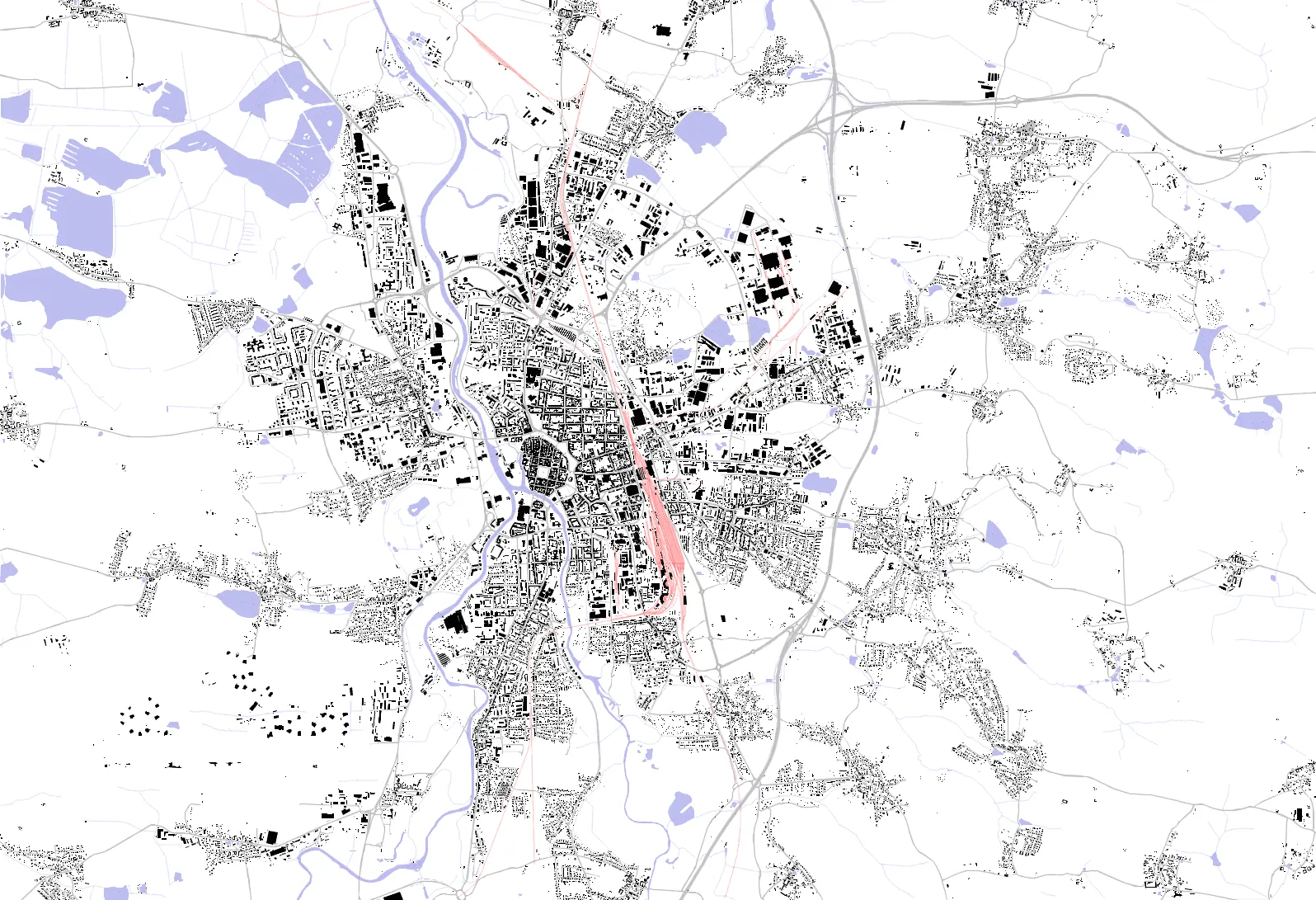 České Budějovice Schwarzplan