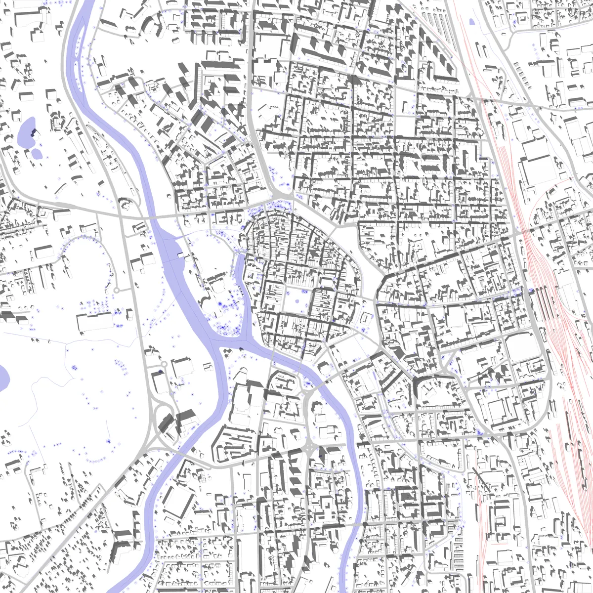 České Budějovice Lageplan (2,5 km)