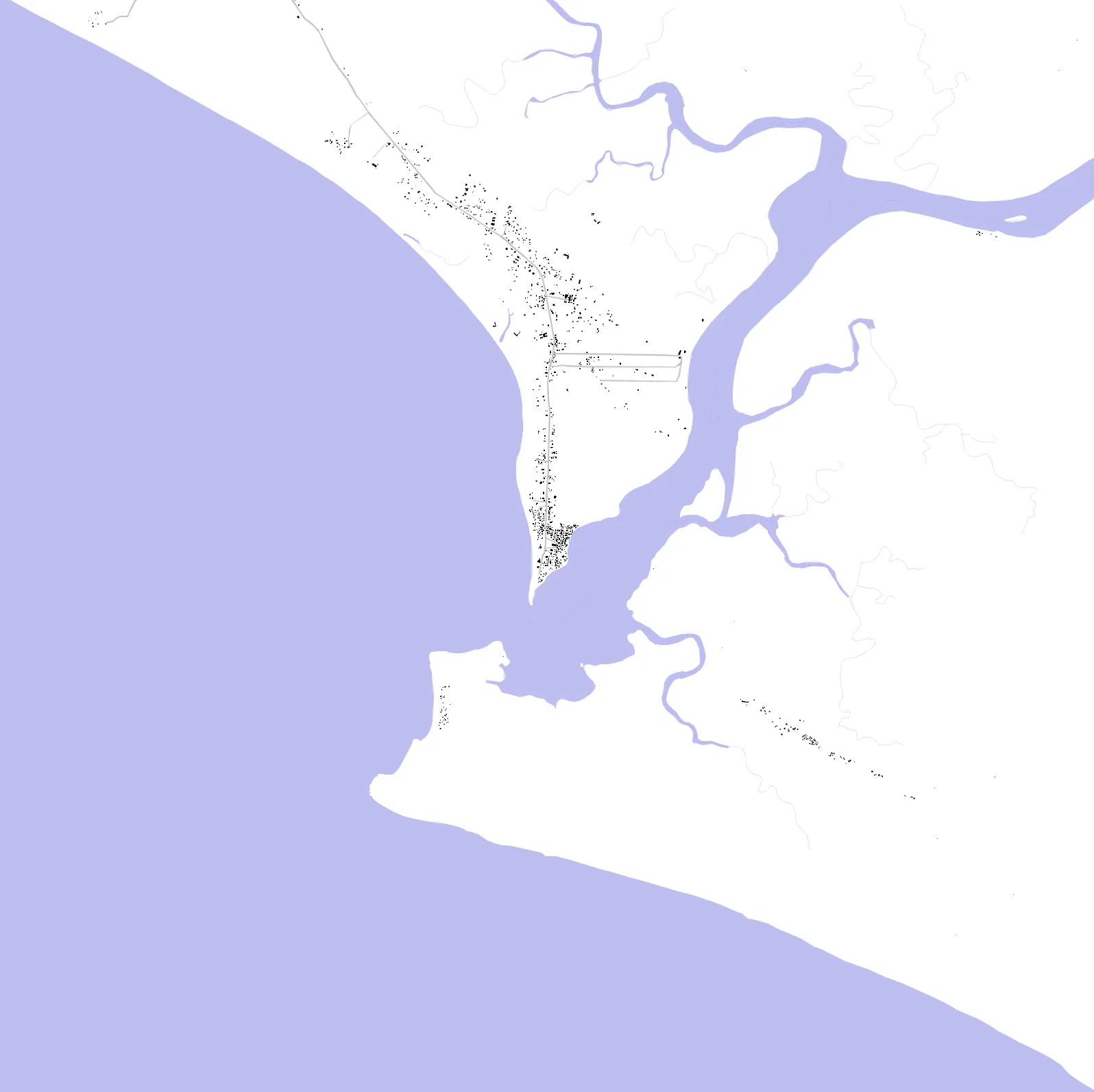 Cestos City figure ground plan