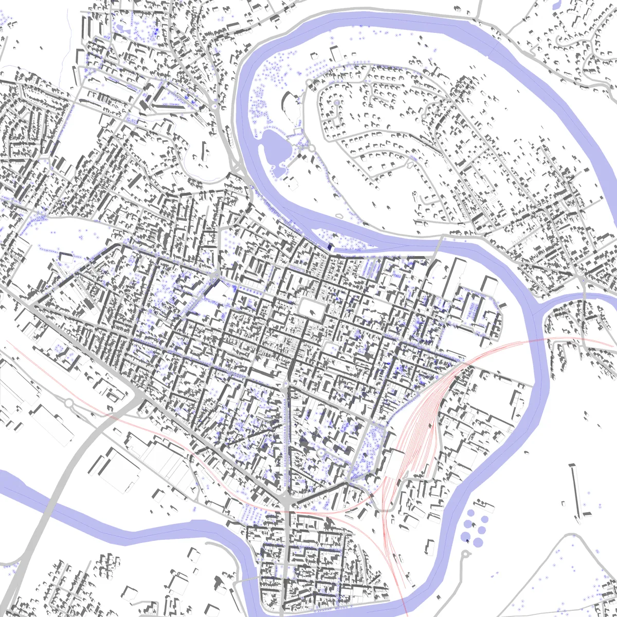 Charleville-Mézières site plan (2.5 km)