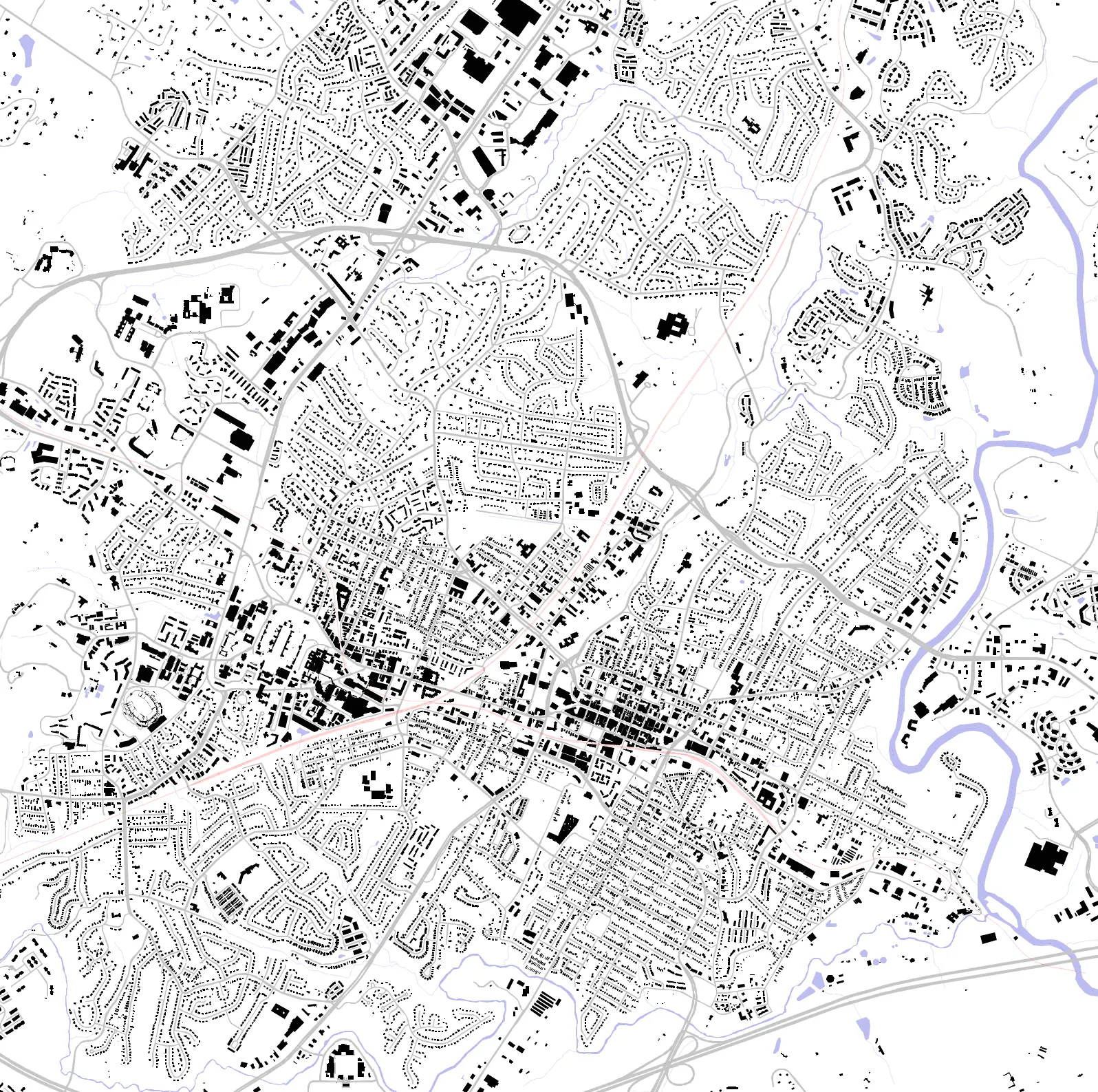 Charlottesville Schwarzplan