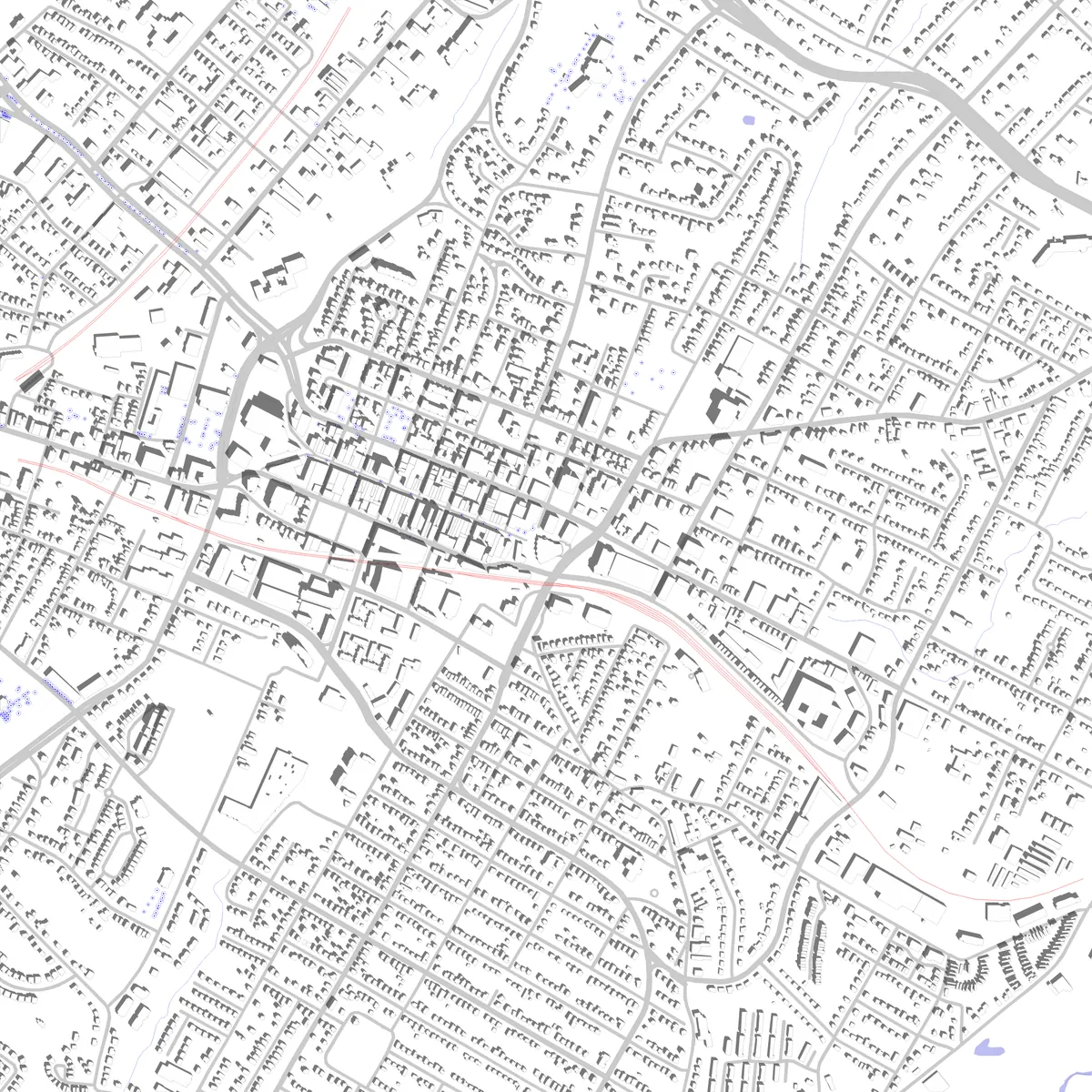 Charlottesville Lageplan (2,5 km)