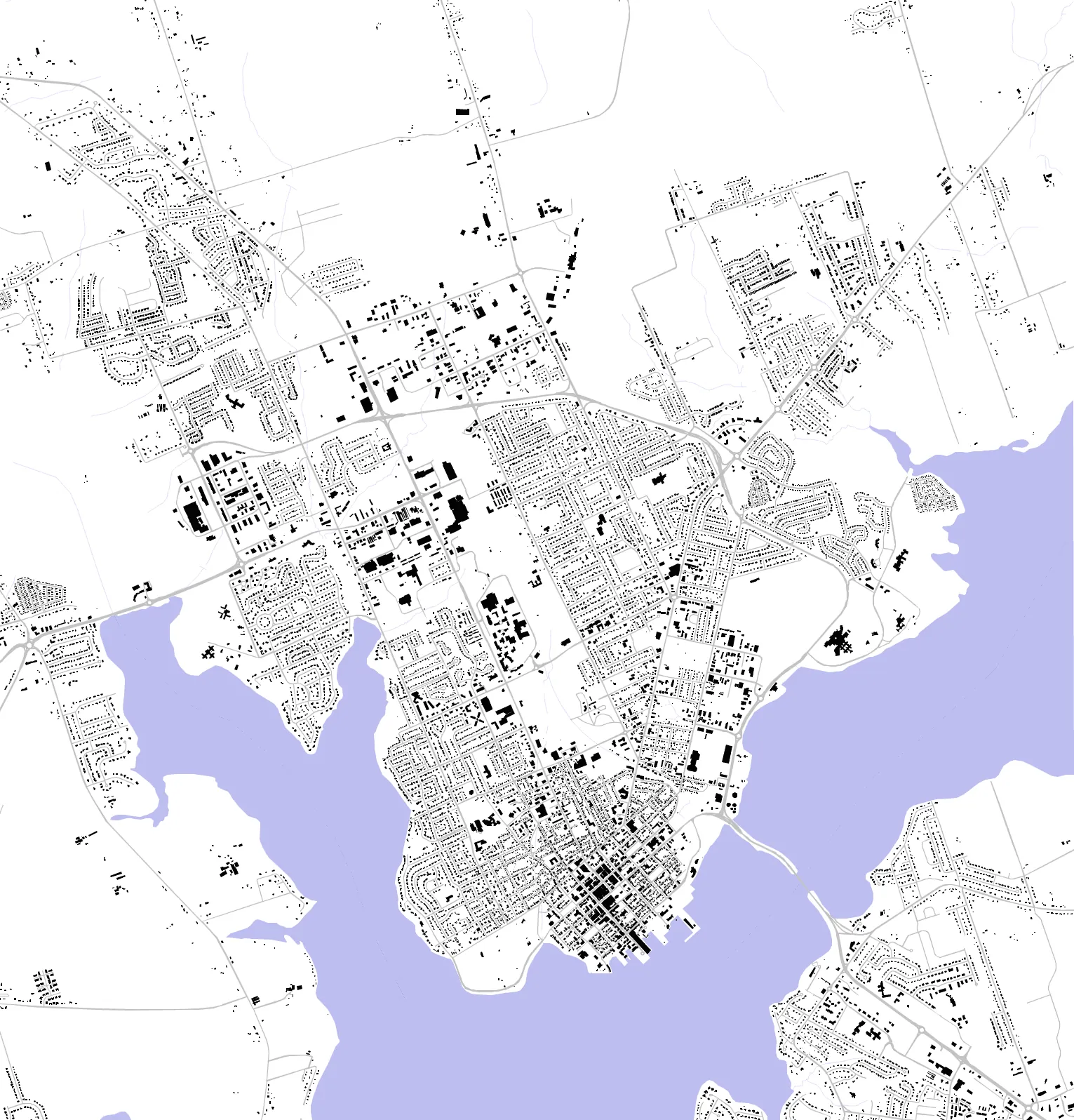 Charlottetown figure ground plan