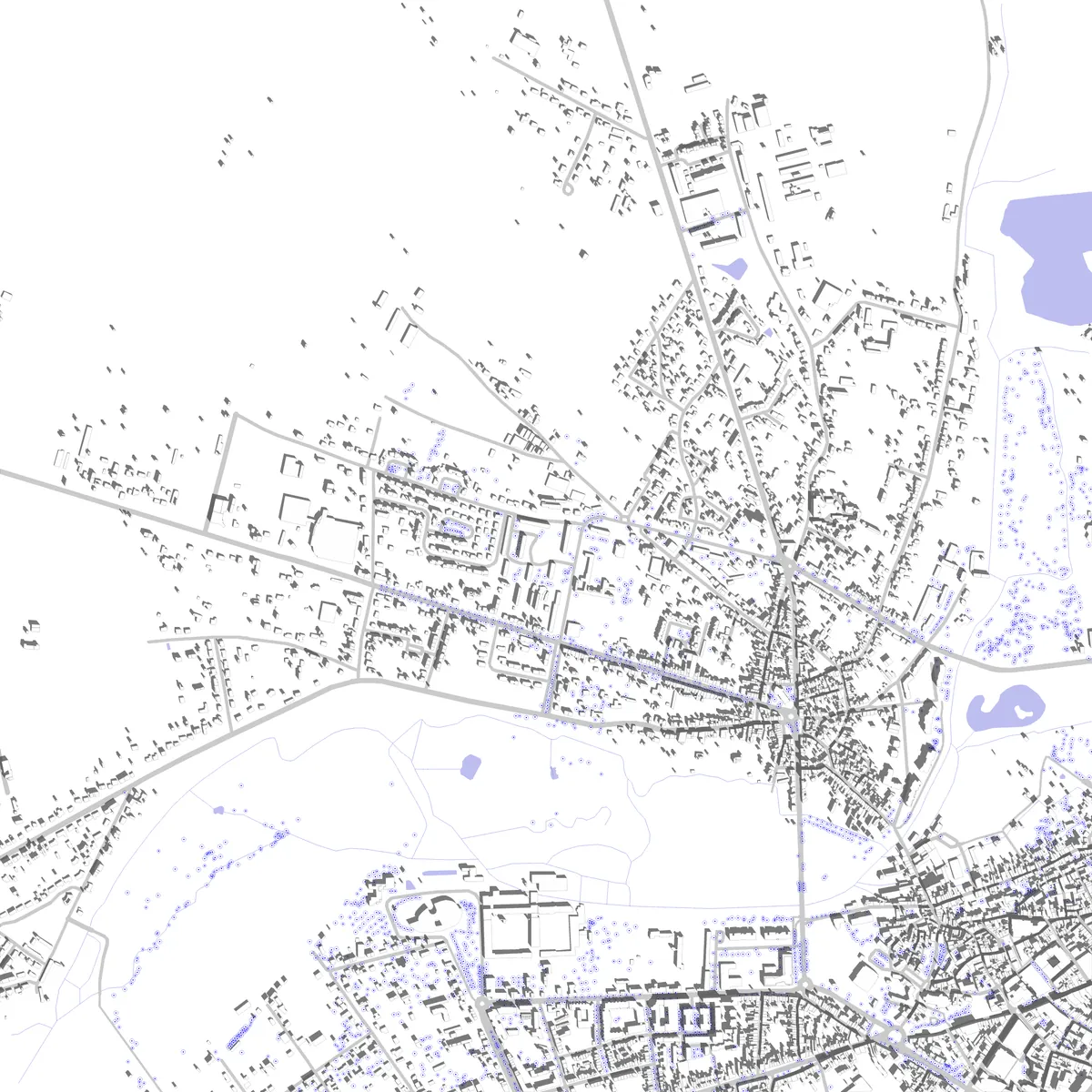 Châteauroux plan de situation (2,5 km)