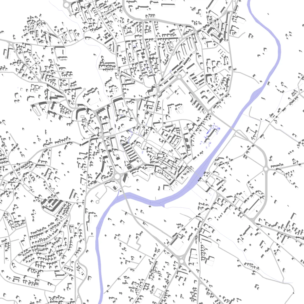 Chaves planta de localização (2,5 km)