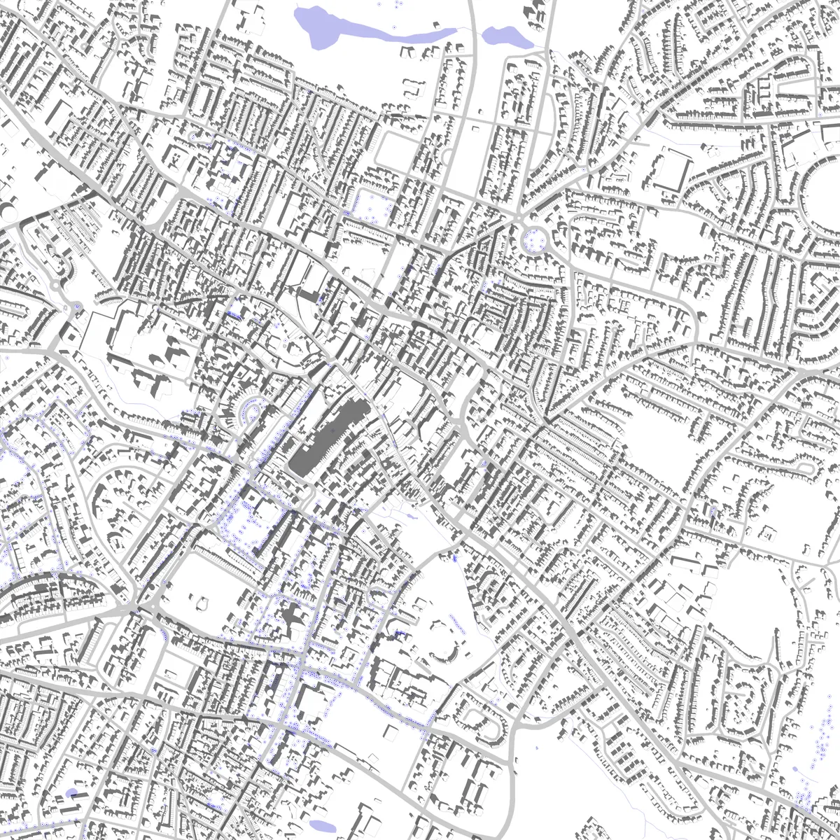 Cheltenham Lageplan (2,5 km)