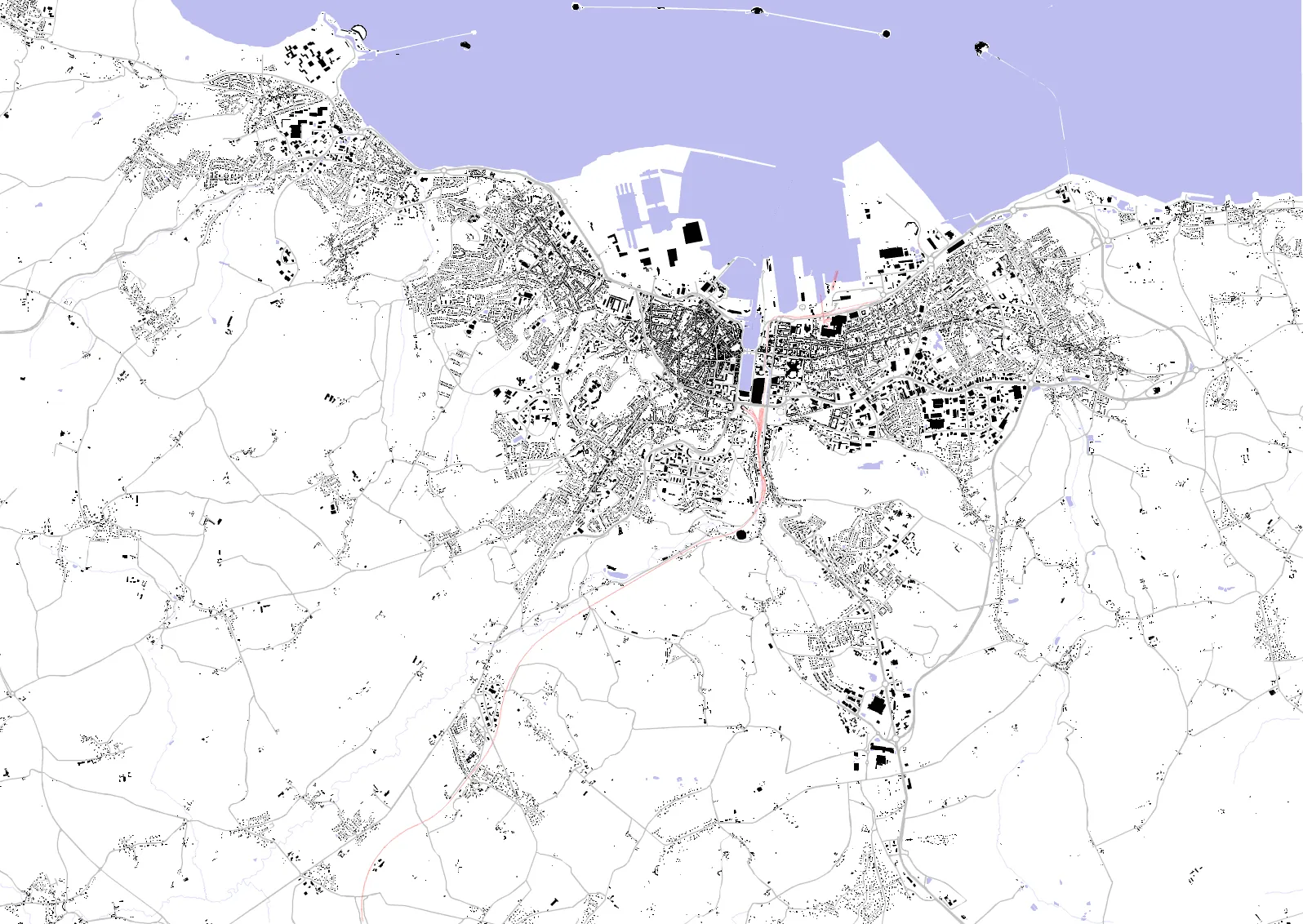 Cherbourg-en-Cotentin Schwarzplan