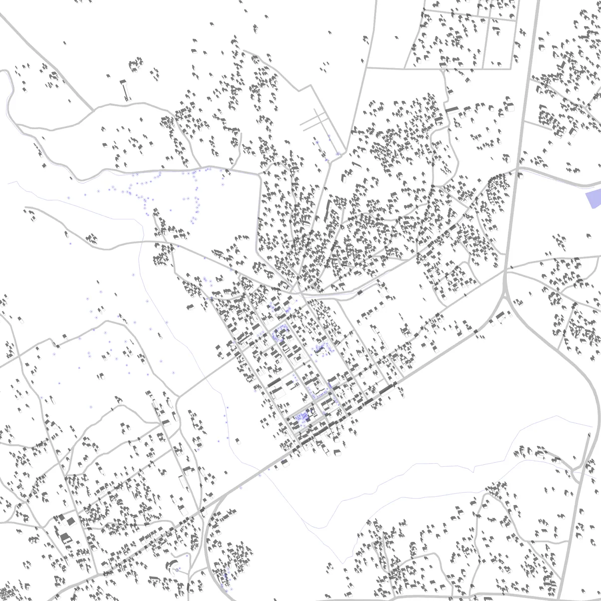 Chibia planta de localização (2,5 km)