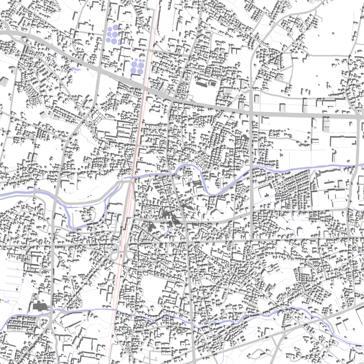 Chikugo Lageplan (2,5 km)
