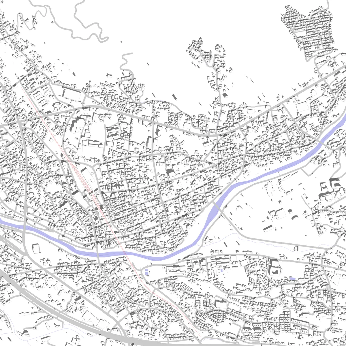 茅野 敷地図 (2.5 km)