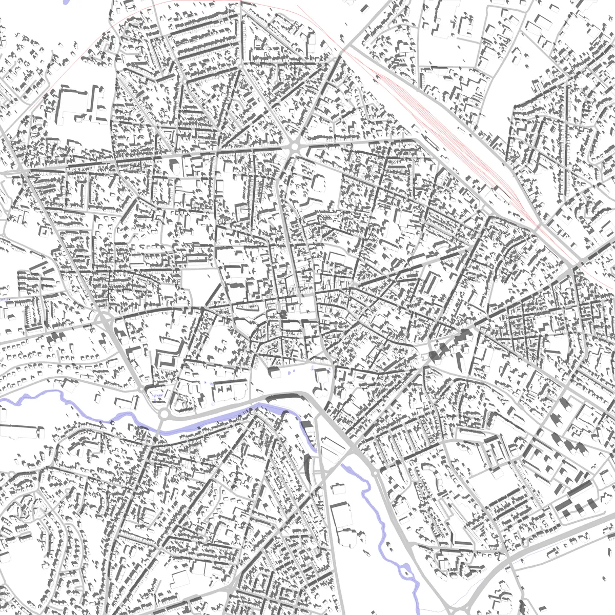 Cholet plan de situation (2,5 km)