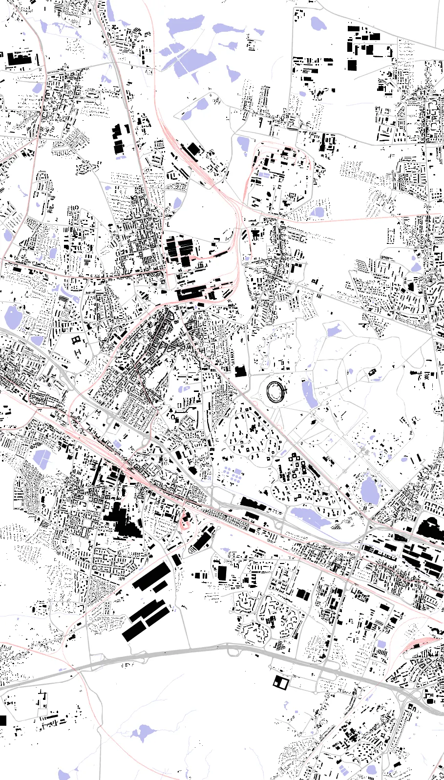 Chorzów plan czarno-biały