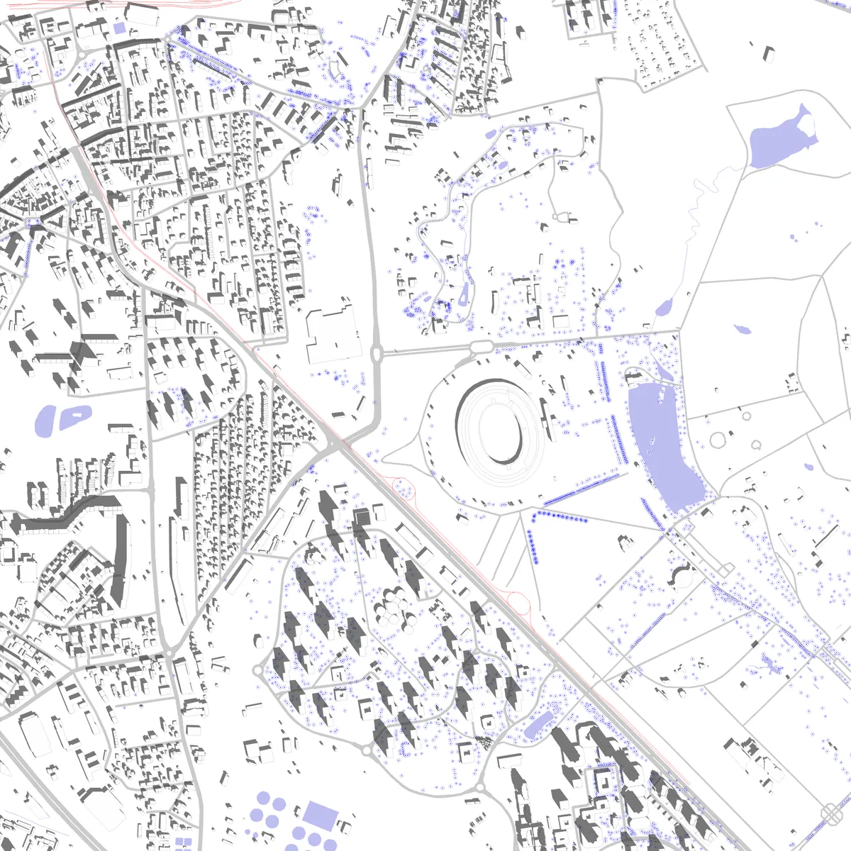 Chorzów plan zagospodarowania (2,5 km)