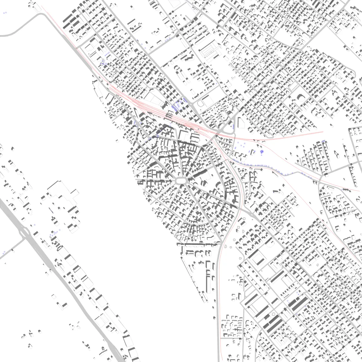 Ciampino planimetria di sito (2,5 km)
