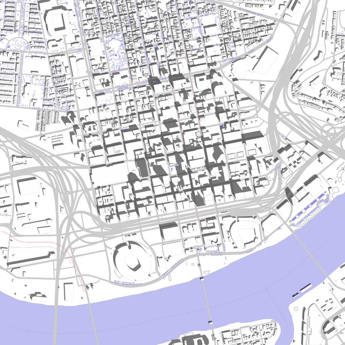 Cincinnati Lageplan (2,5 km)