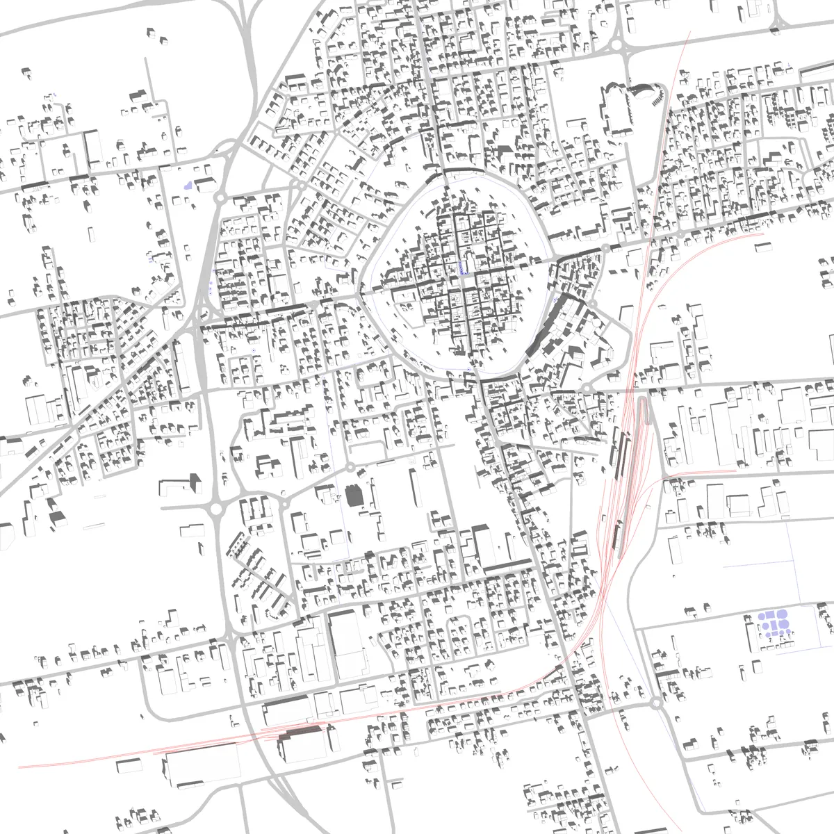 Cittadella Lageplan (2,5 km)