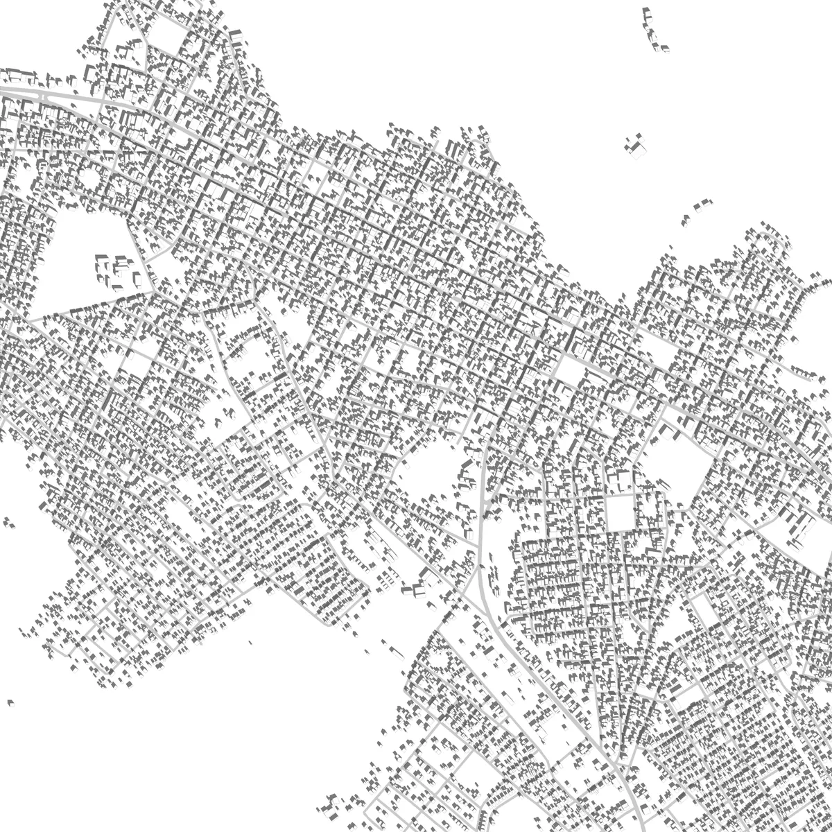 Ciudad Bolivia plano de situación (2,5 km)
