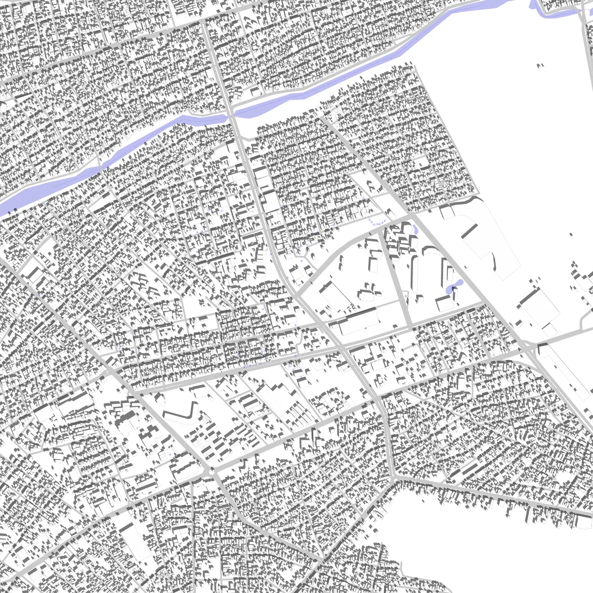 Ciudad del Carmen plano de situación (2,5 km)