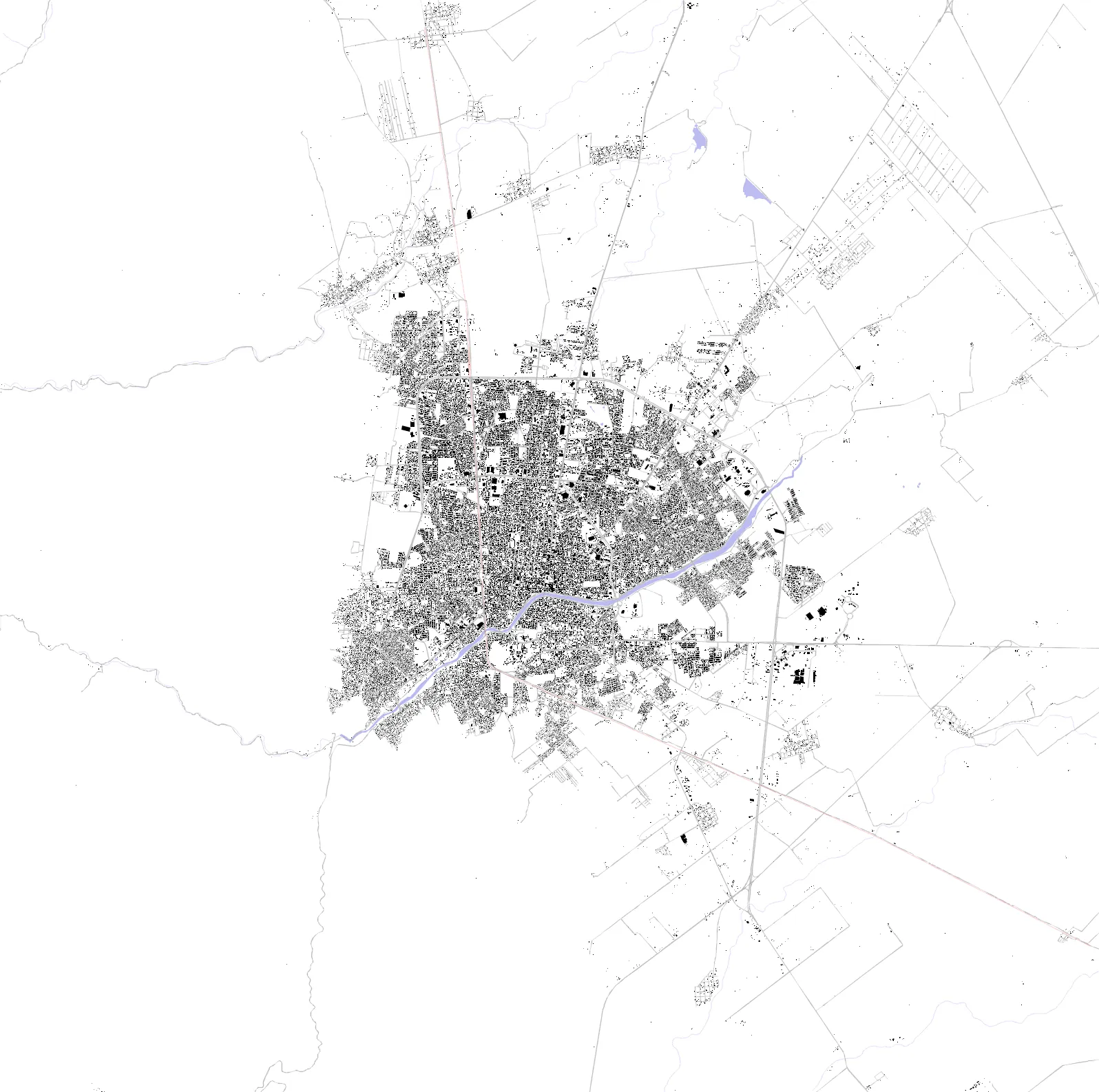 Ciudad Victoria figure ground plan