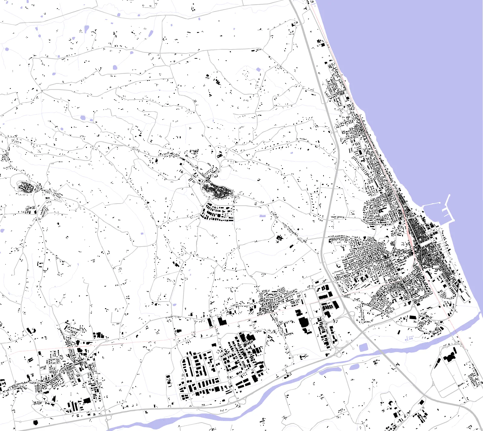 Civitanova Marche planimetria a figura-sfondo