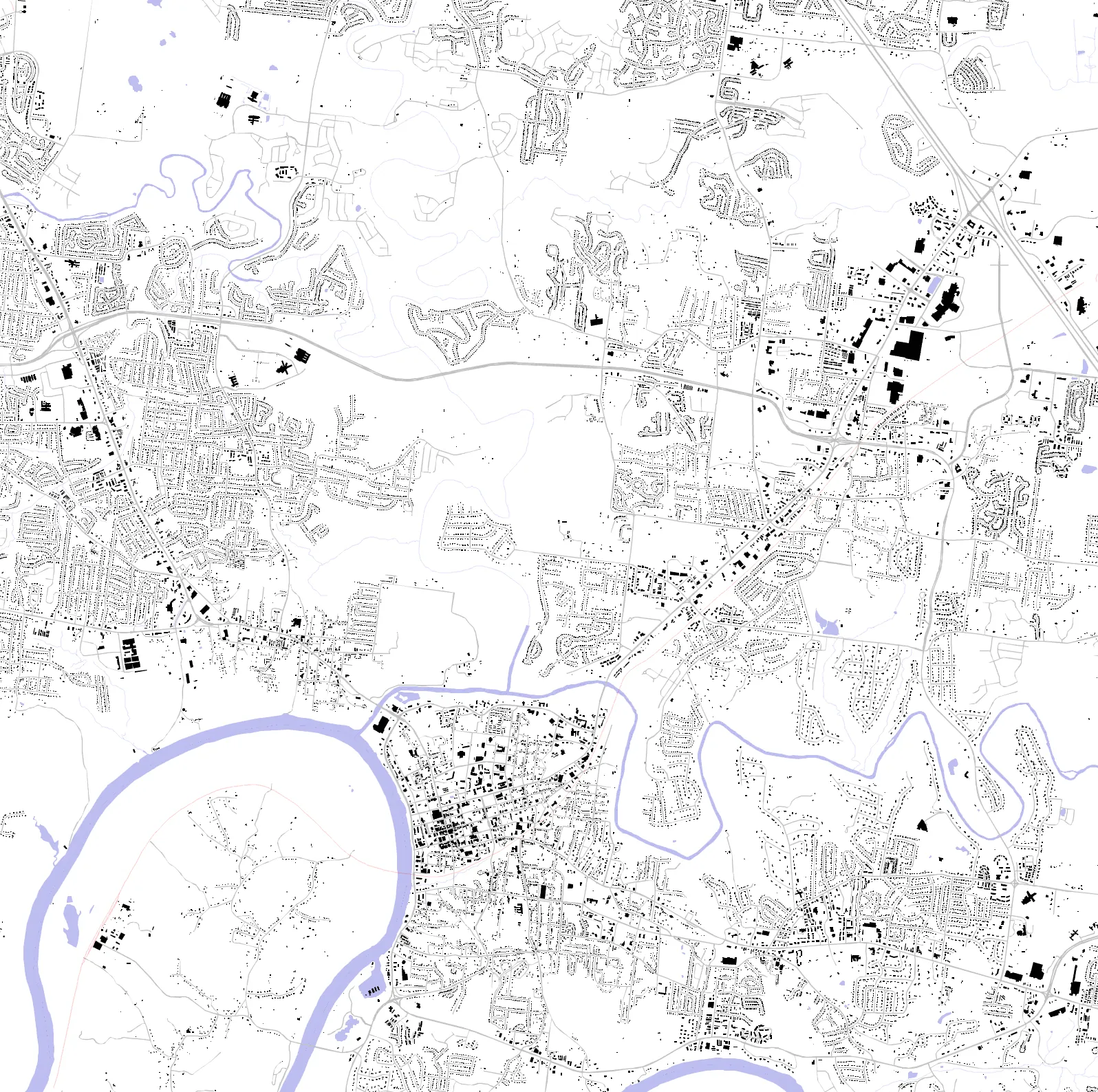 Clarksville figure ground plan