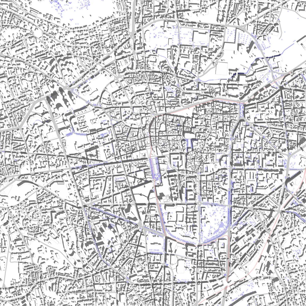 Clermont-Ferrand plan de situation (2,5 km)