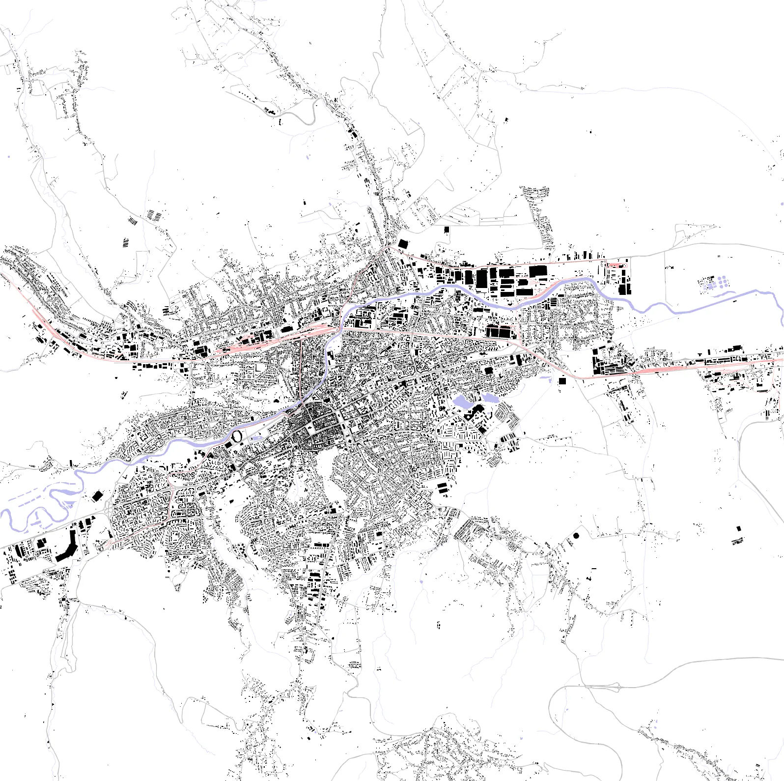 Cluj-Napoca figure ground plan