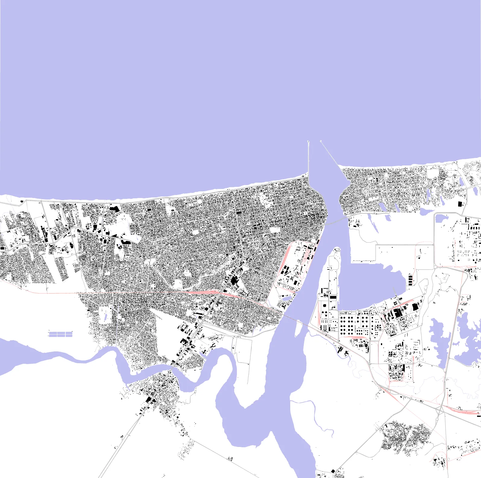 Coatzacoalcos figure ground plan