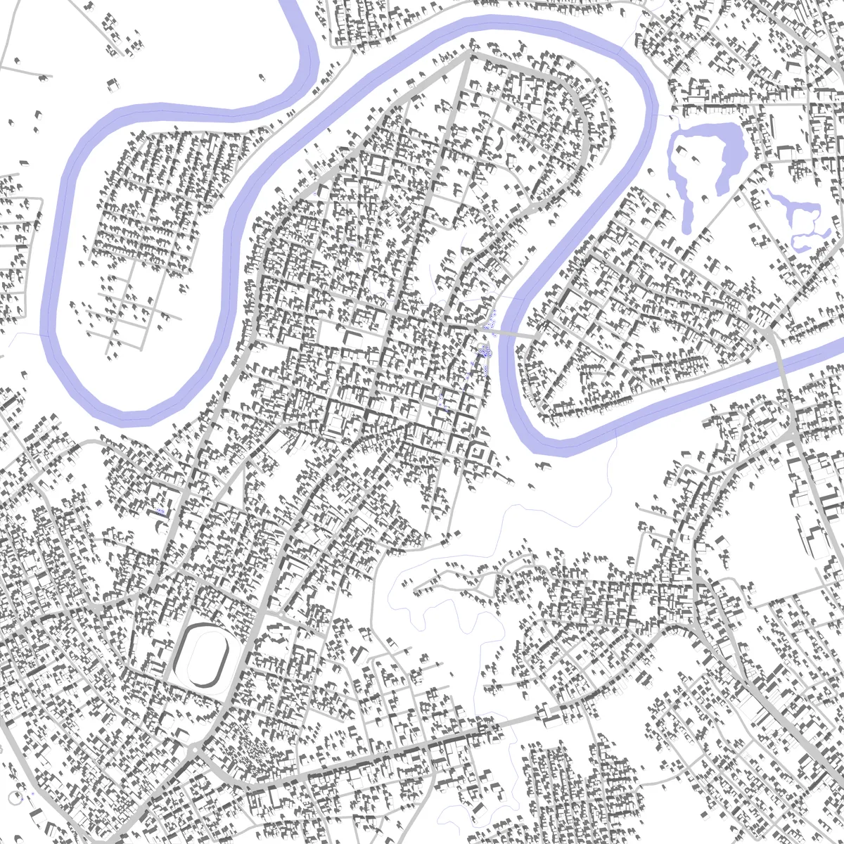 Cobija plano de situación (2,5 km)