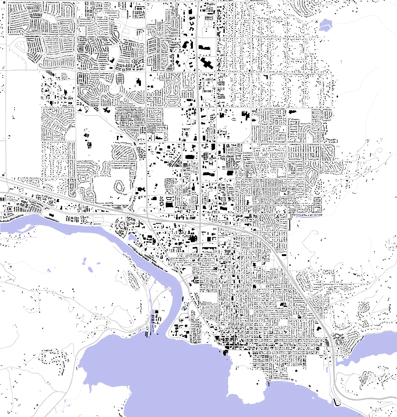 Coeur d'Alene figure ground plan