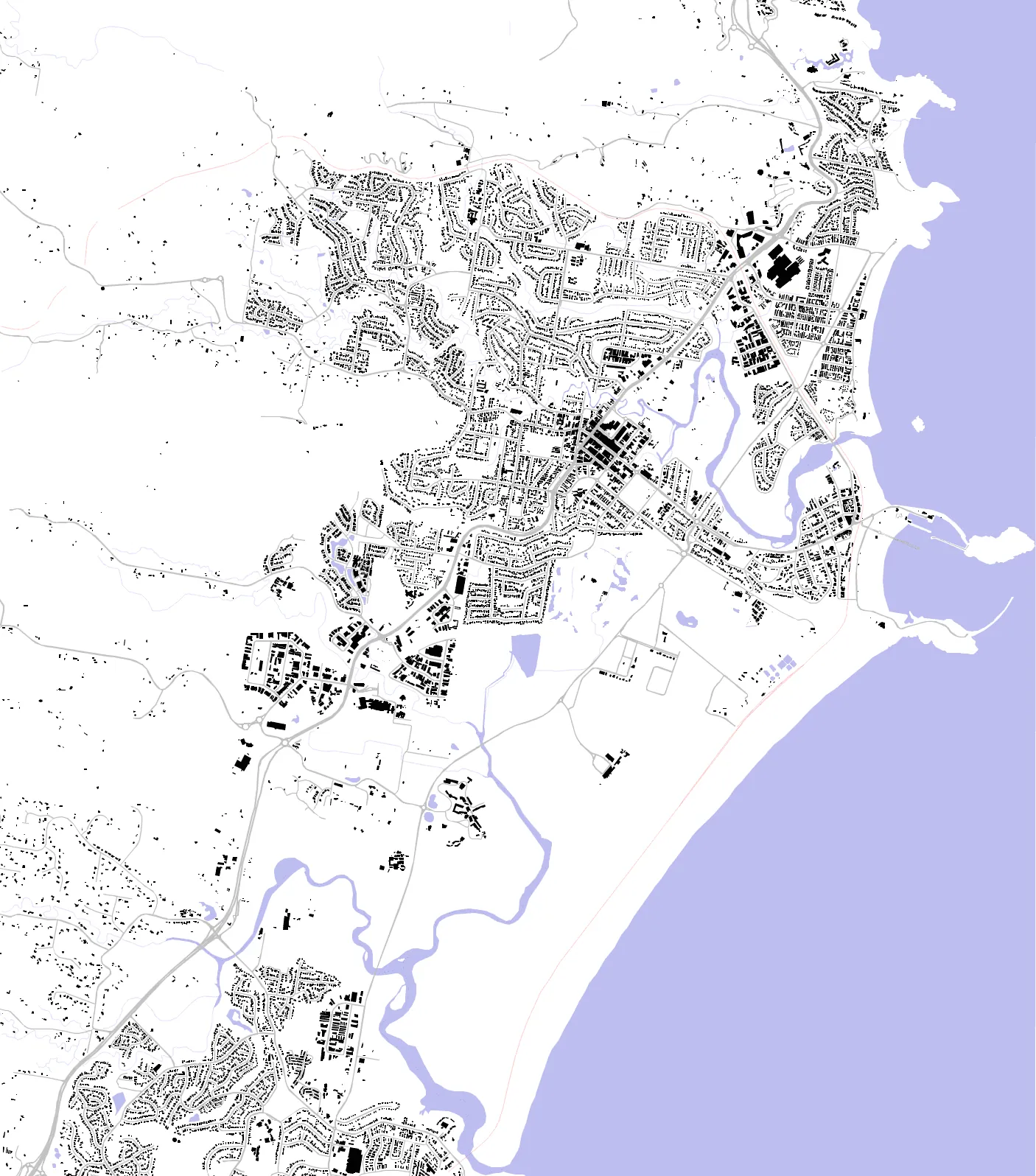 Coffs Harbour figure ground plan