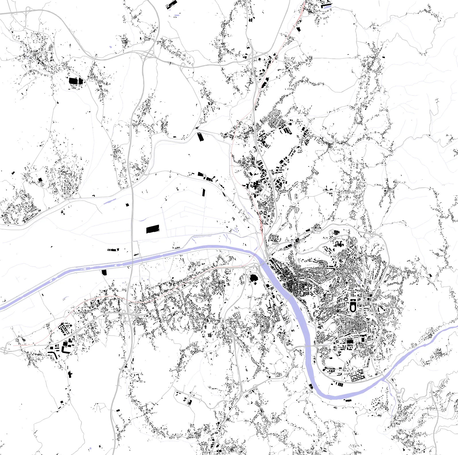Coimbra planta de cheios e vazios