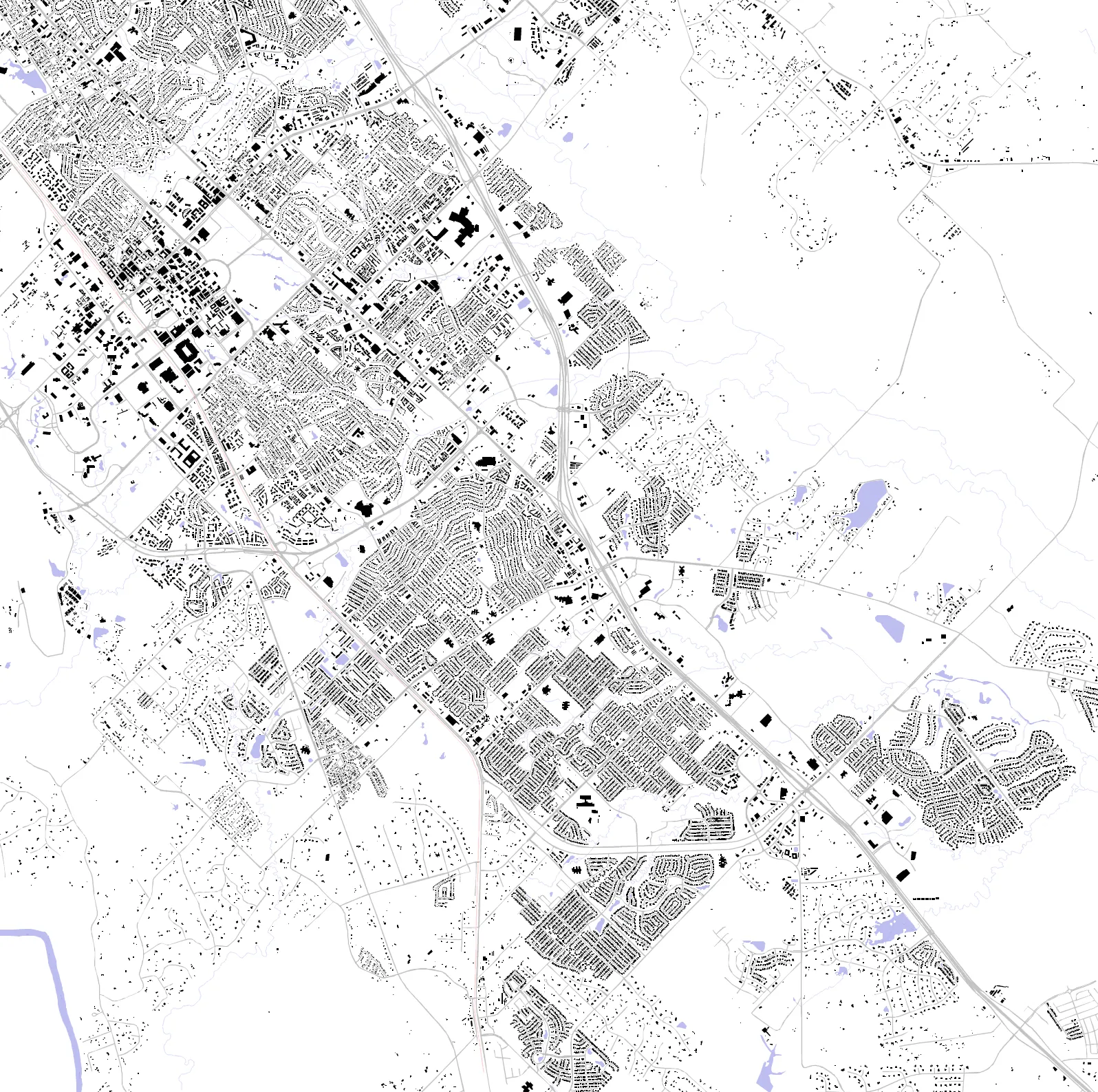 College Station figure ground plan