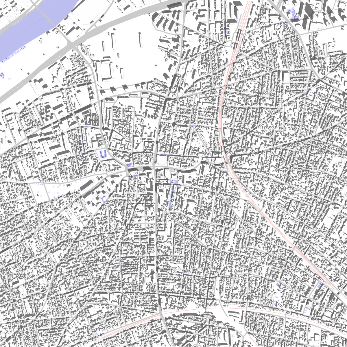 Colombes plan de situation (2,5 km)