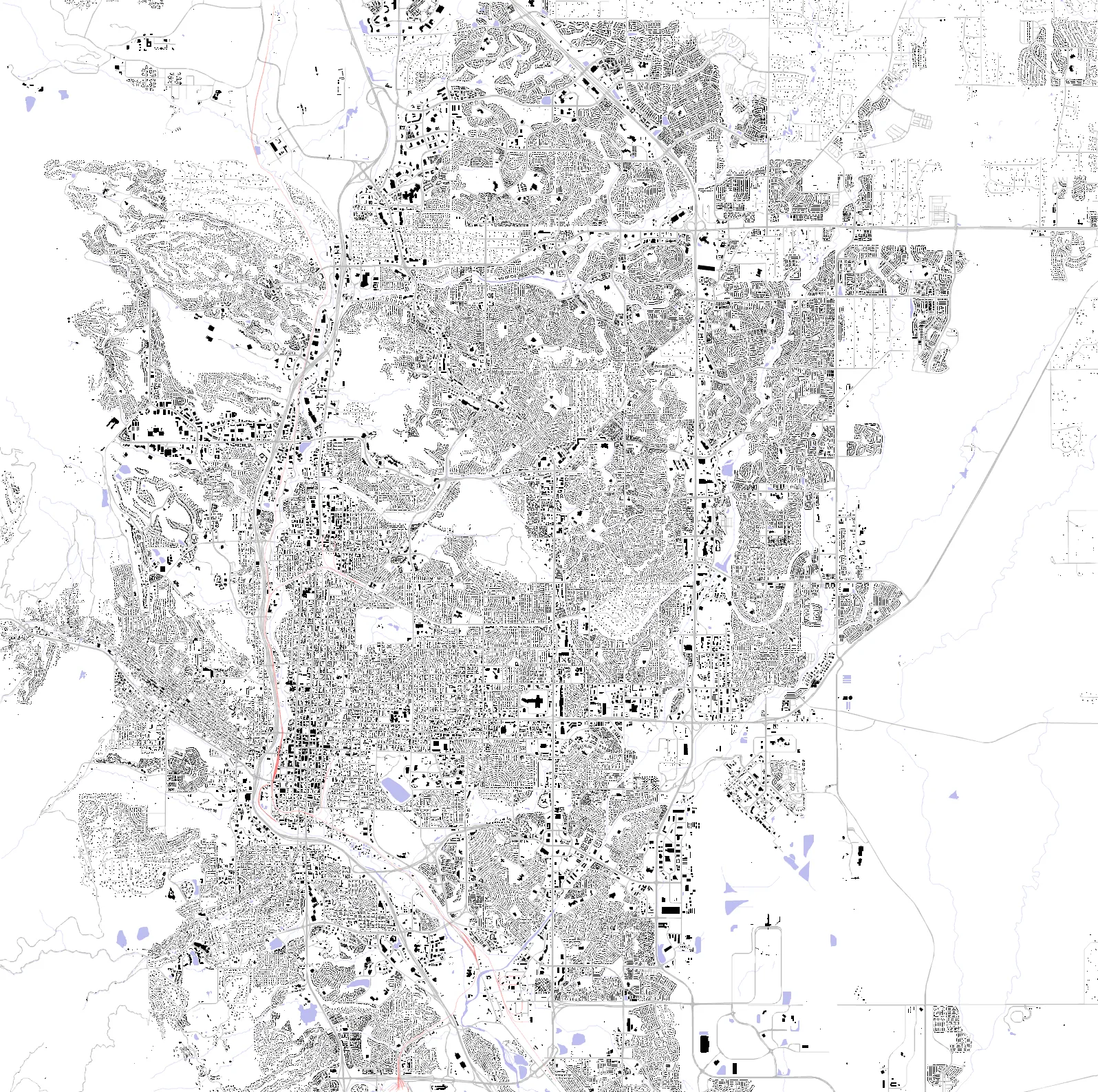 Colorado Springs figure ground plan