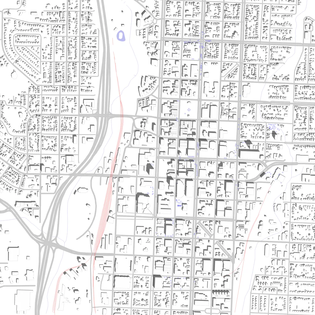 Colorado Springs site plan (2.5 km)