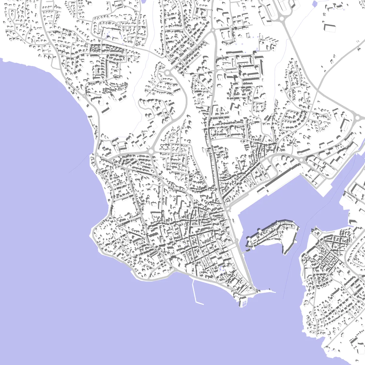 Concarneau plan de situation (2,5 km)