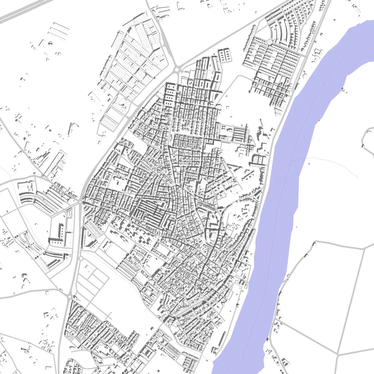 Coria del Río plano de situación (2.5 km)