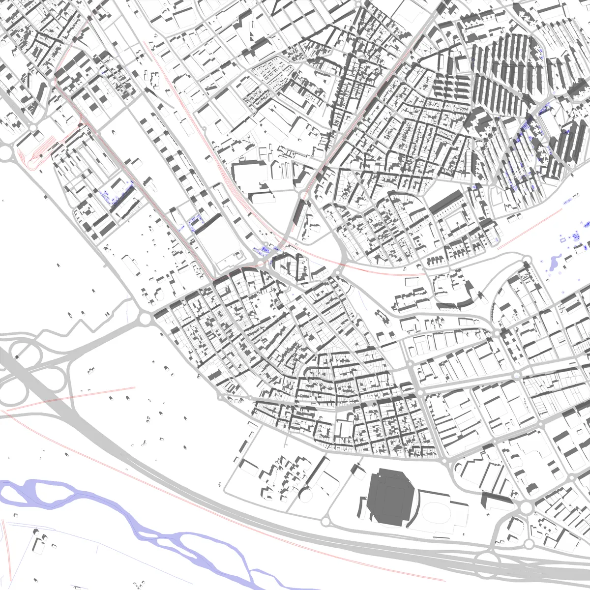 Cornellà de Llobregat plano de situación (2,5 km)