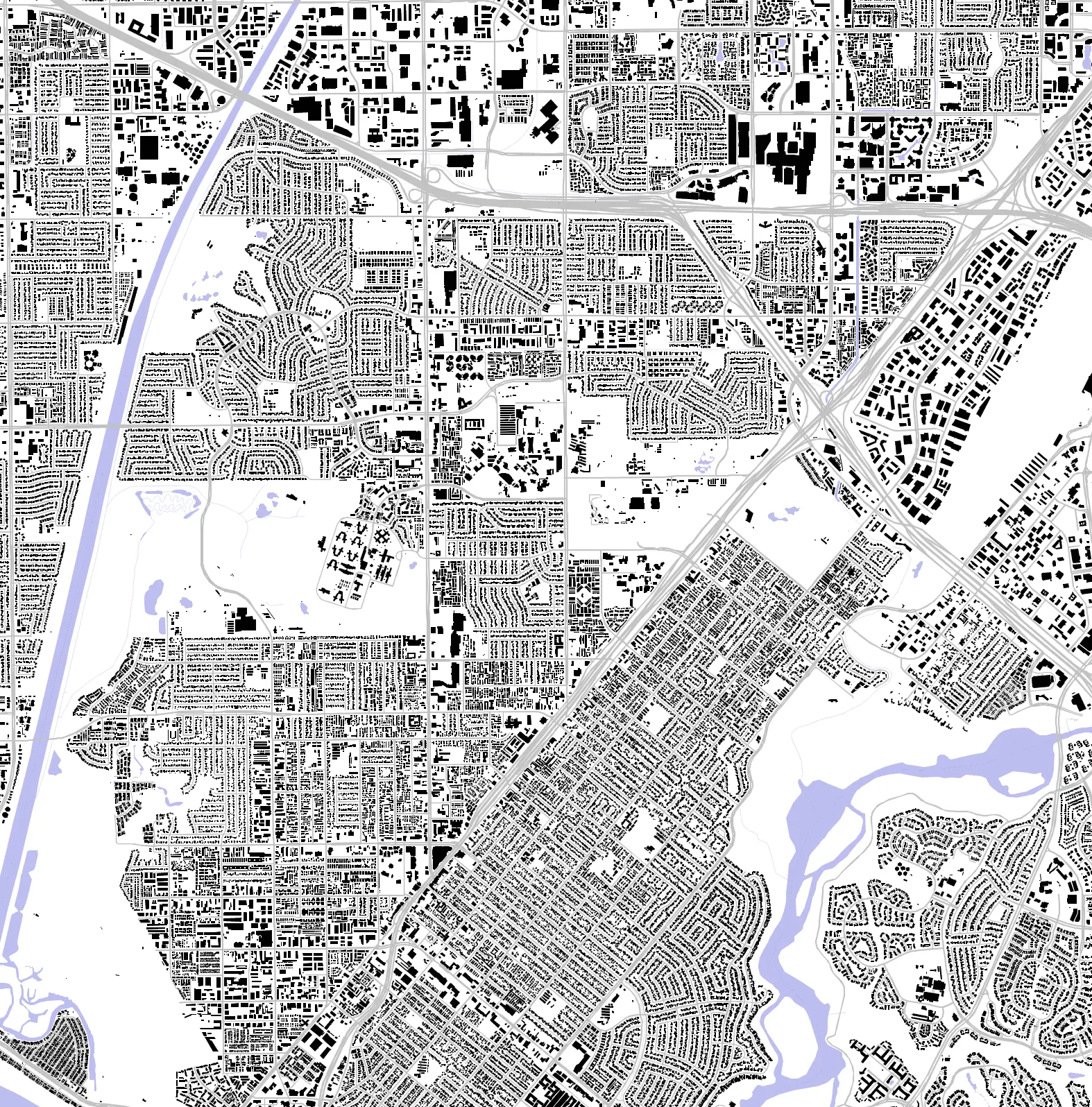 Costa Mesa figure ground plan