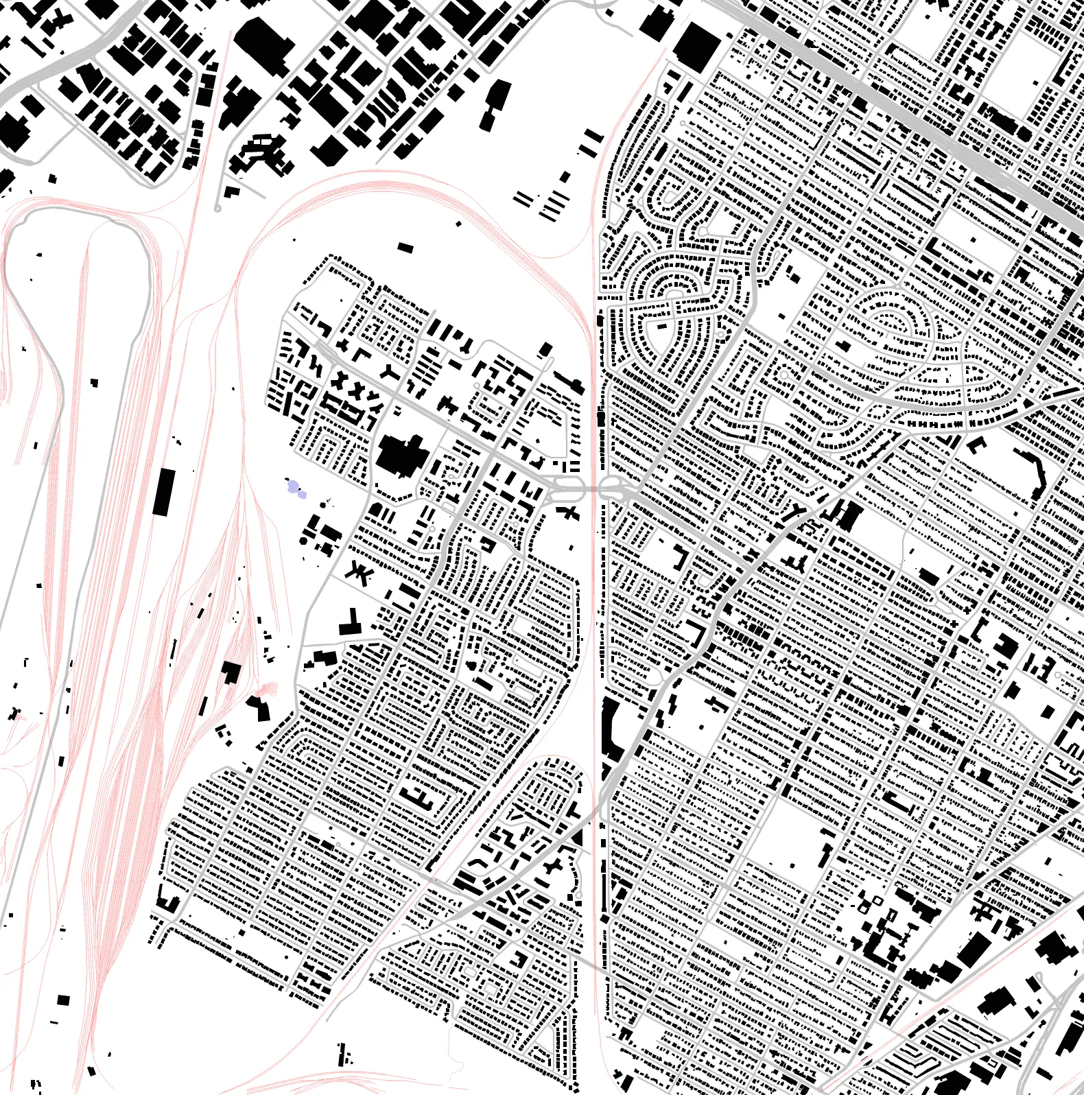 Côte-Saint-Luc figure ground plan