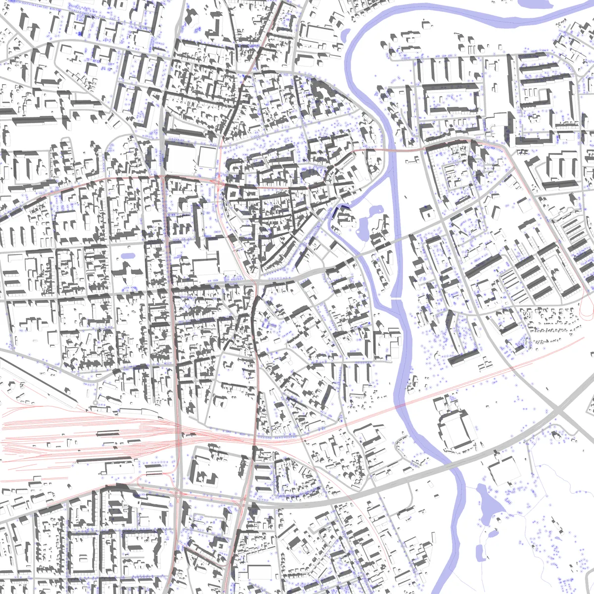 Cottbus Lageplan (2,5 km)